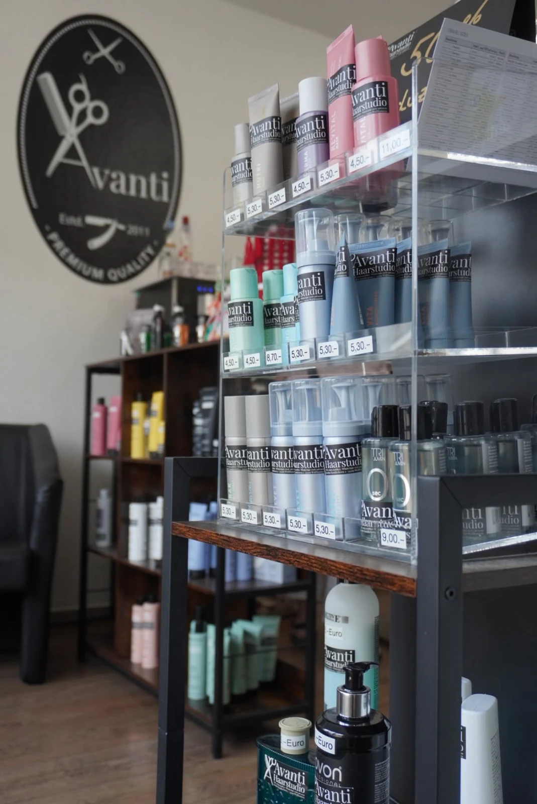 Pflegeprodukte im Salon
